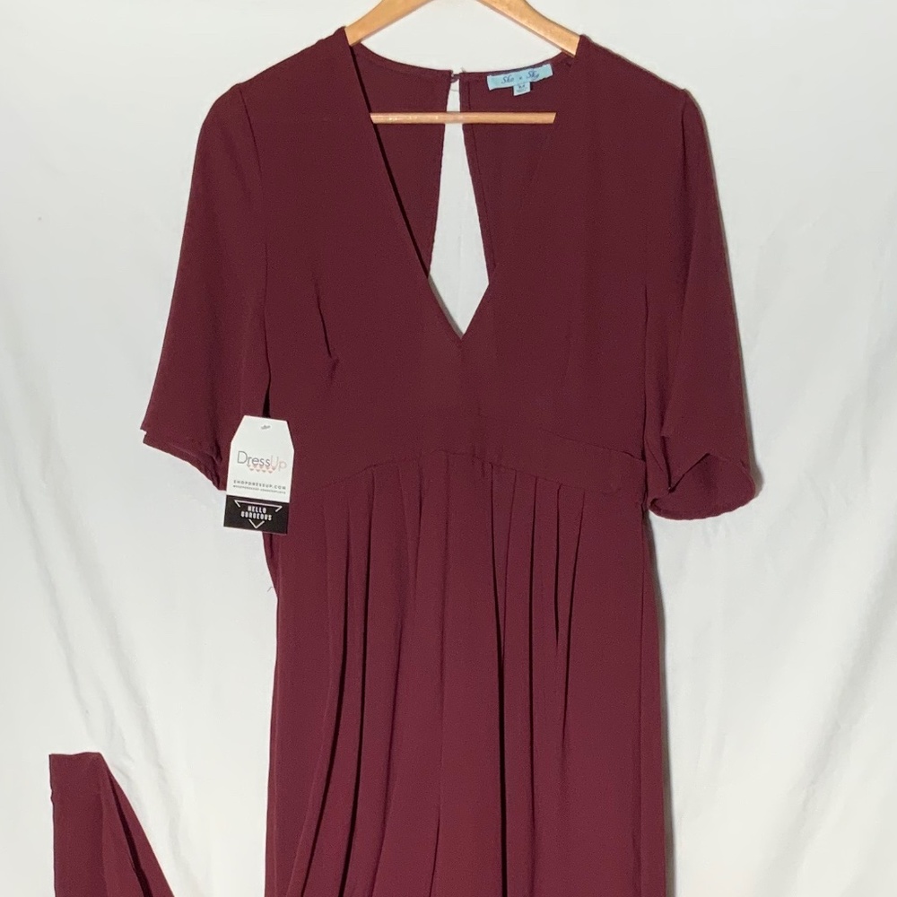 Burgundy She & Sky Jumpsuit